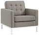 Modern Granite Loft Upholstered Fabric Armchair