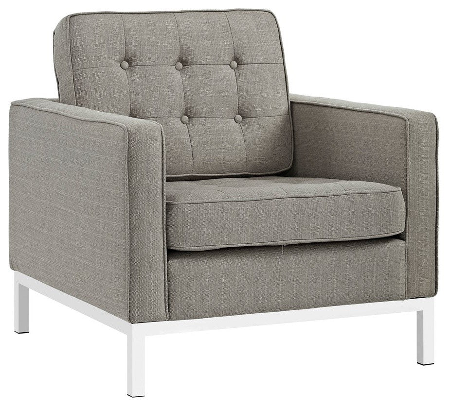 Modern Granite Loft Upholstered Fabric Armchair