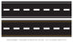 Road Wall Border Fabric Wall Decal, Set of 2, 24"x6" Sections, Yellow