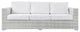 Lounge Sofa, Rattan, Wicker, Gray White, Modern, Outdoor Patio Cafe Bistro