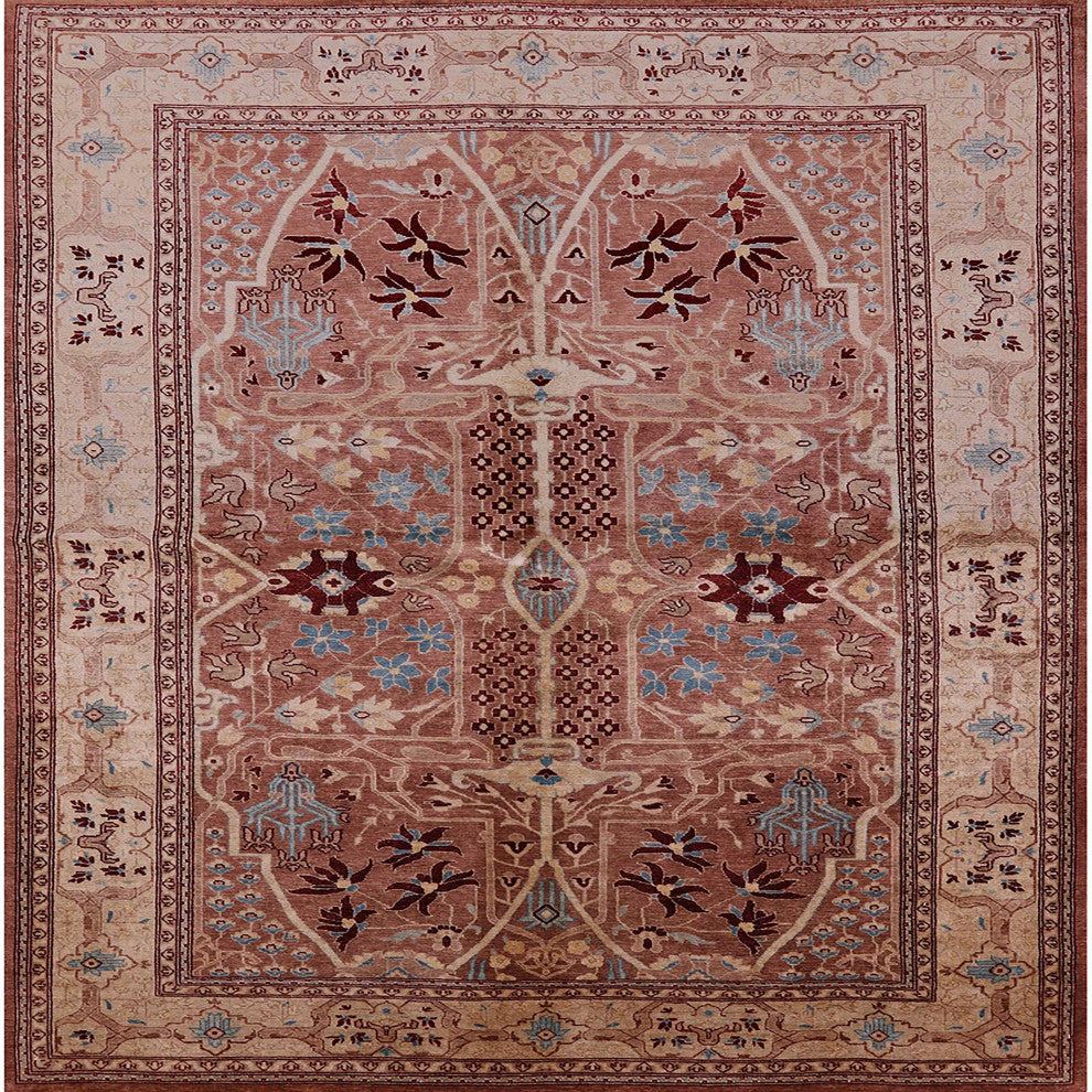 Ahgly Company Indoor Square Mid-Century Modern Area Rugs, 7' Square