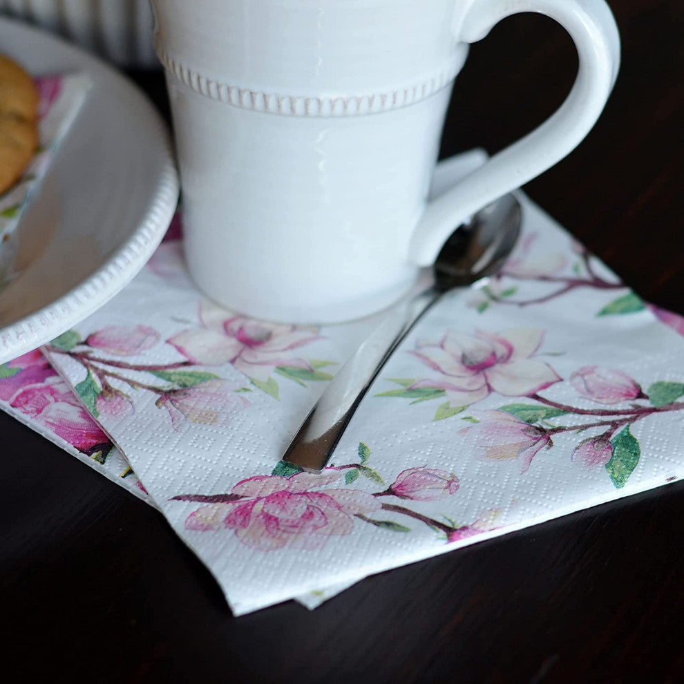 40 Count Pink Peony Napkins