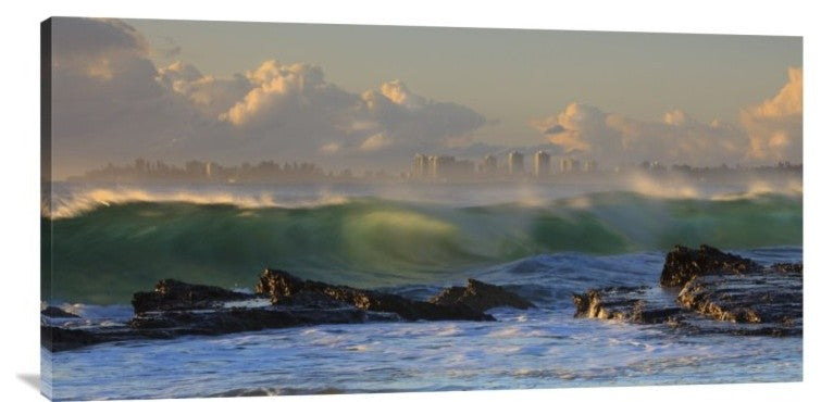 "The Wave" Stretched Canvas Giclee by Mel Brackstone, 36x18"