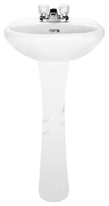 PROFLO PF1131P Willow Creek 19-1/2" Oval Vitreous China Pedestal - White