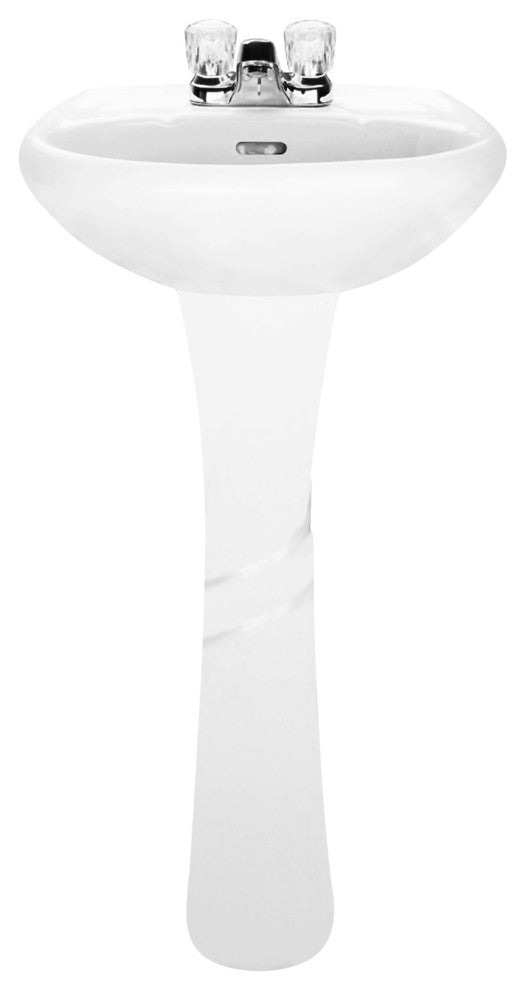 PROFLO PF1131P Willow Creek 19-1/2" Oval Vitreous China Pedestal - White