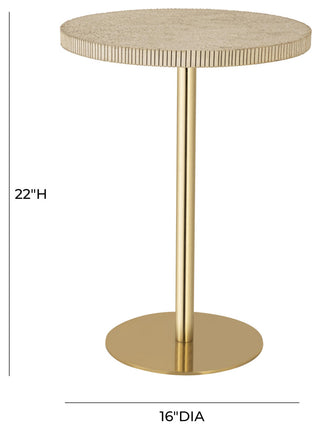Fiona Gold Stone Side Table