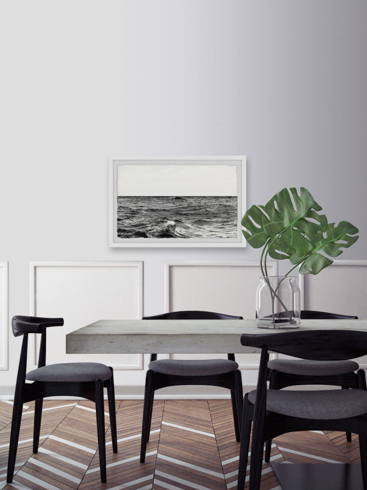 "Ocean Storm Brewing" Framed Painting Print, 24x16