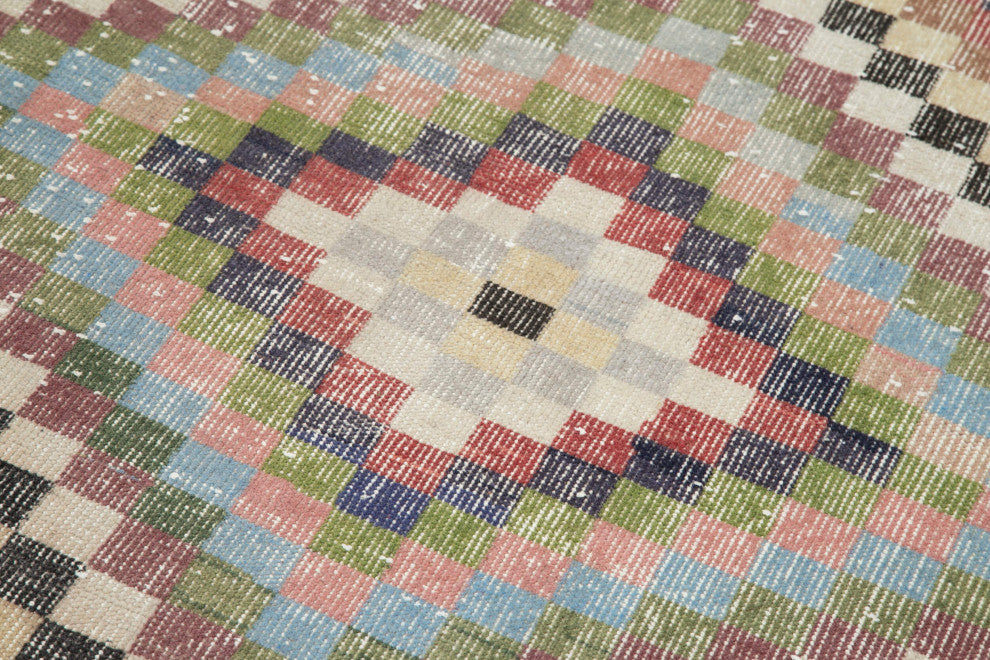 Rug N Carpet - Handmade Turkish 3' 3'' x 7' 9'' Antique Vintage Rug
