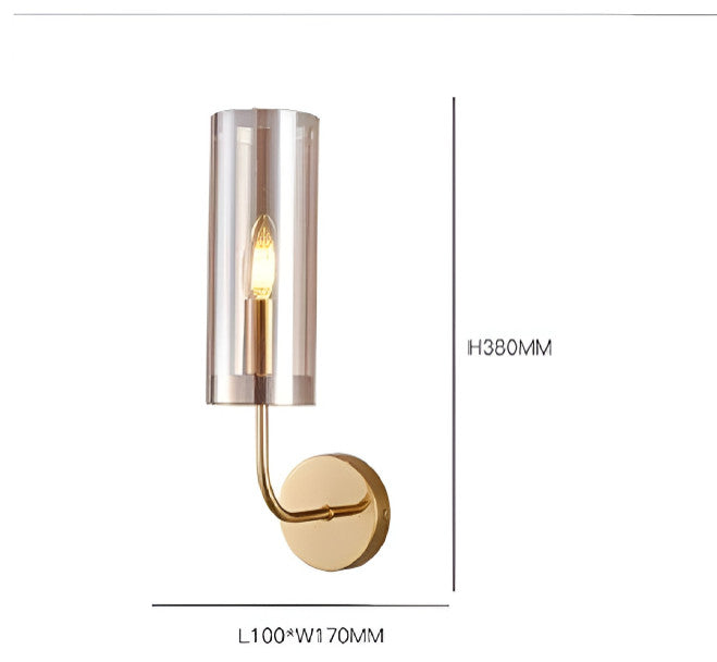Creative Wall Lamp in European Style for Living Room, Bedroom, Cognac