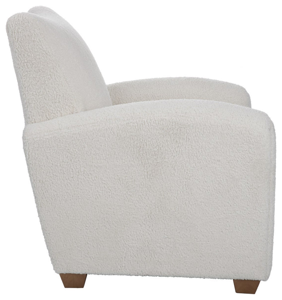 Uttermost Teddy White Shearling Accent Chair 23682