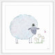 "Noble Sheep" Framed Painting Print, 18"x18"