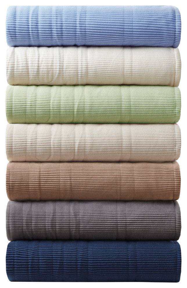 Beautyrest Knitted Micro Fleece Solid Textured Heated Blanket, Gray, King