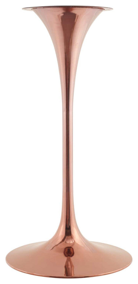 Bar Table, Round, Wood, Rose Gold Dark Brown Brown Walnut, Bar Pub Cafe Bistro
