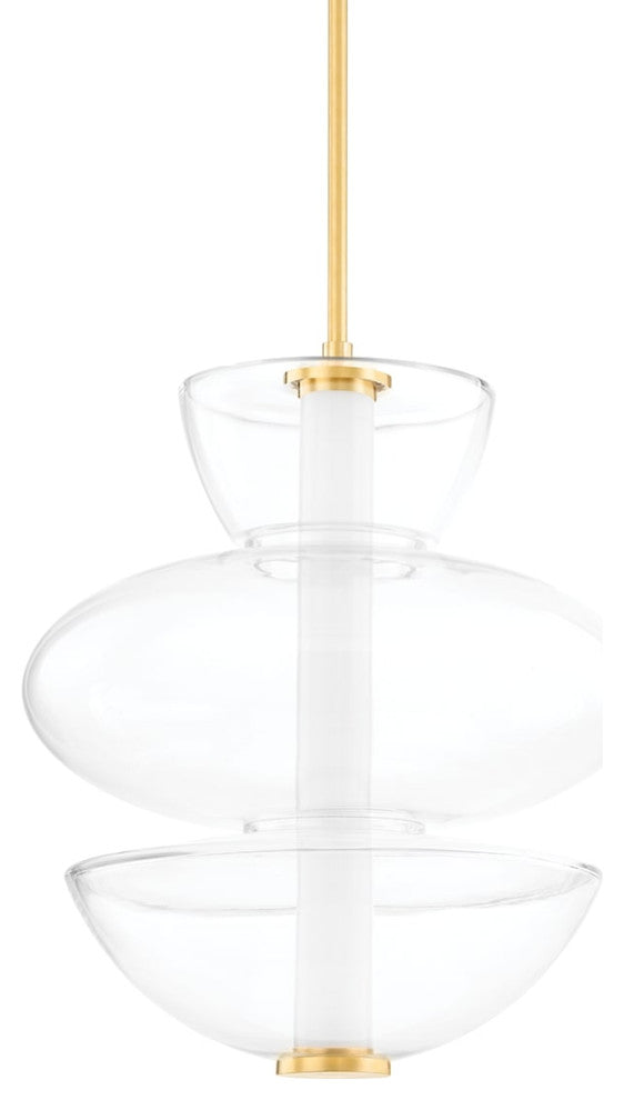 Palermo Large 1-Light Pendant Aged Brass