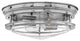 Hinkley Hadley Small Flush Mount, Chrome With Clear Glass