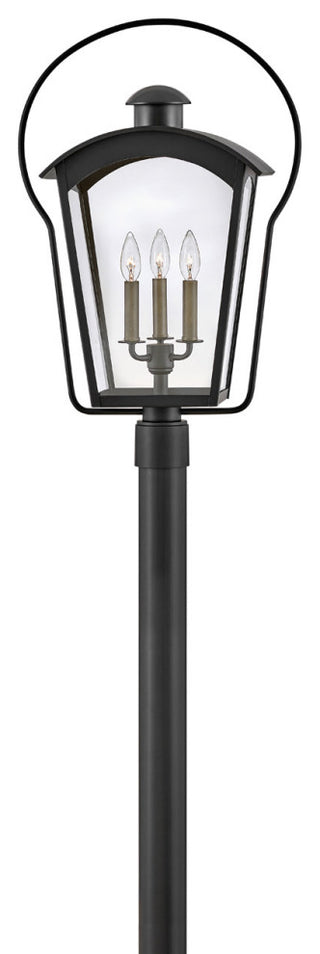 Hinkley Lighting 13301 Yale 3 Light 27" Tall Post Light - Black / Burnished