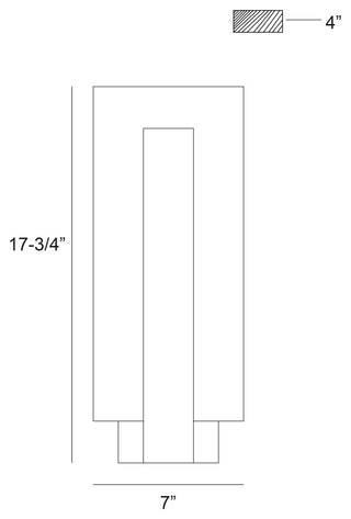 Carta 1-Light 17.75" Sconce, Black