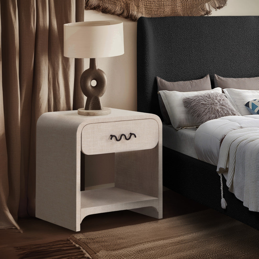 Medley Nightstand / Side Table, Cream