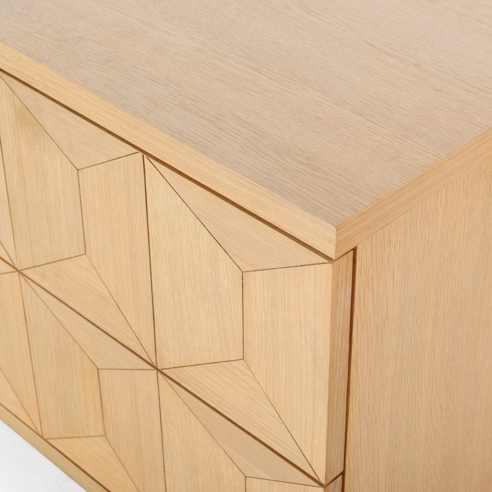 Safavieh Couture Deziree Wood 2 Drawer Nightstand, Natural