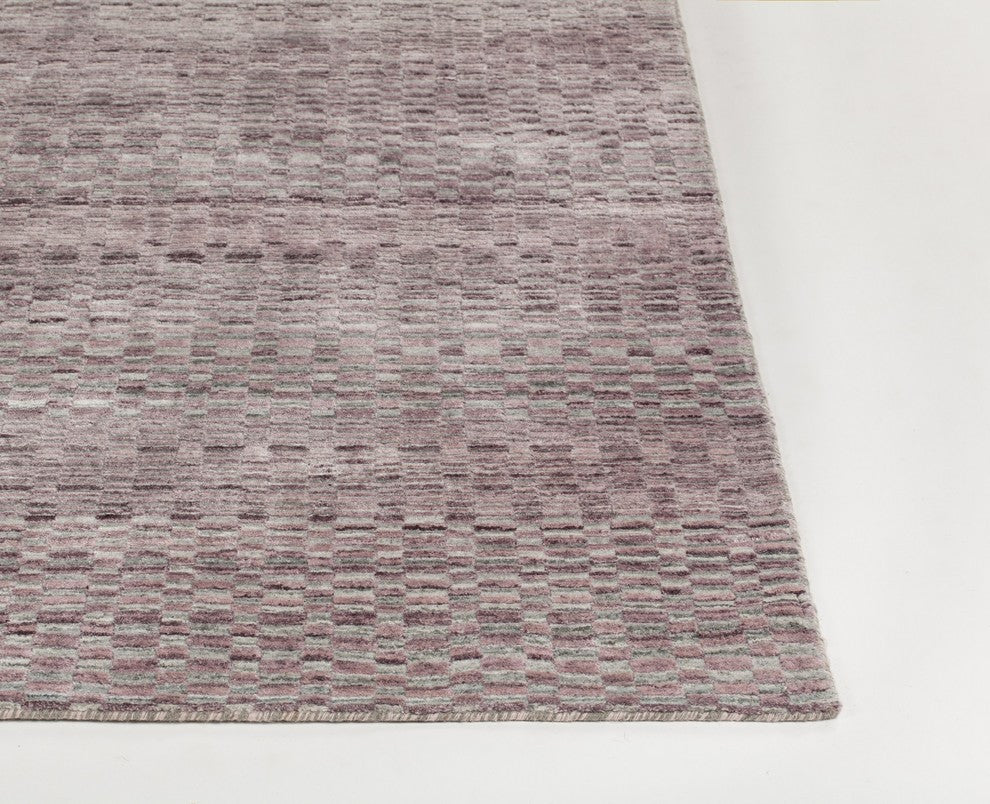 Melina Handwoven Contemporary Rug, Pink/Silver, Rectangular 9'x13'