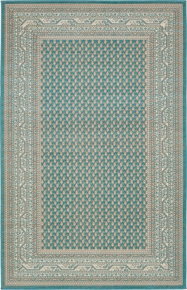 Unique Loom Teal Allover Williamsburg 5'x8' Area Rug