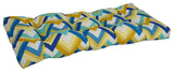 42"X19" Polyester Outdoor Tufted Loveseat Cushion, Resort Cornsilk