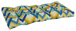 42"X19" Polyester Outdoor Tufted Loveseat Cushion, Resort Cornsilk