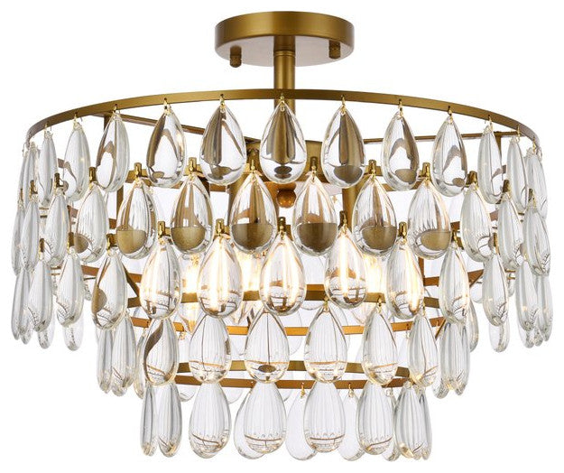 Murphy 18" Flush Mount, Brass