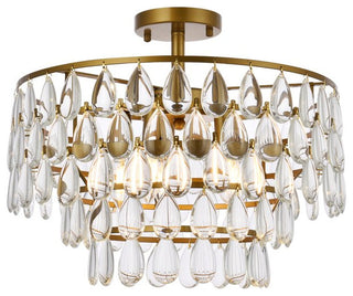 Murphy 18" Flush Mount, Brass