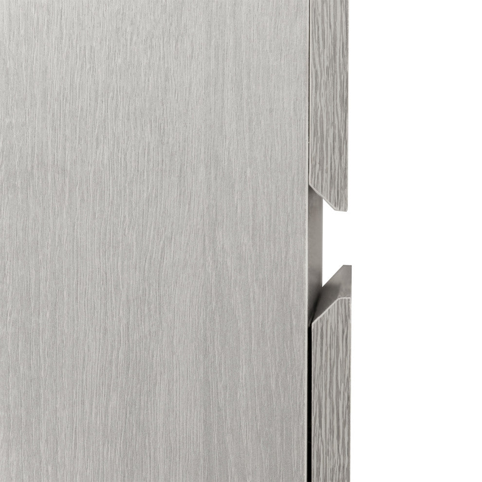 Techni Mobili Rolling 2-Drawer Vertical Filing Cabinet, Gray