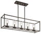 Kichler Crosby 5 Light Linear Chandelier in Olde Bronze