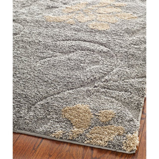 Safavieh Florida Shag 6' X 9' Power Loomed Rug in Gray and Beige