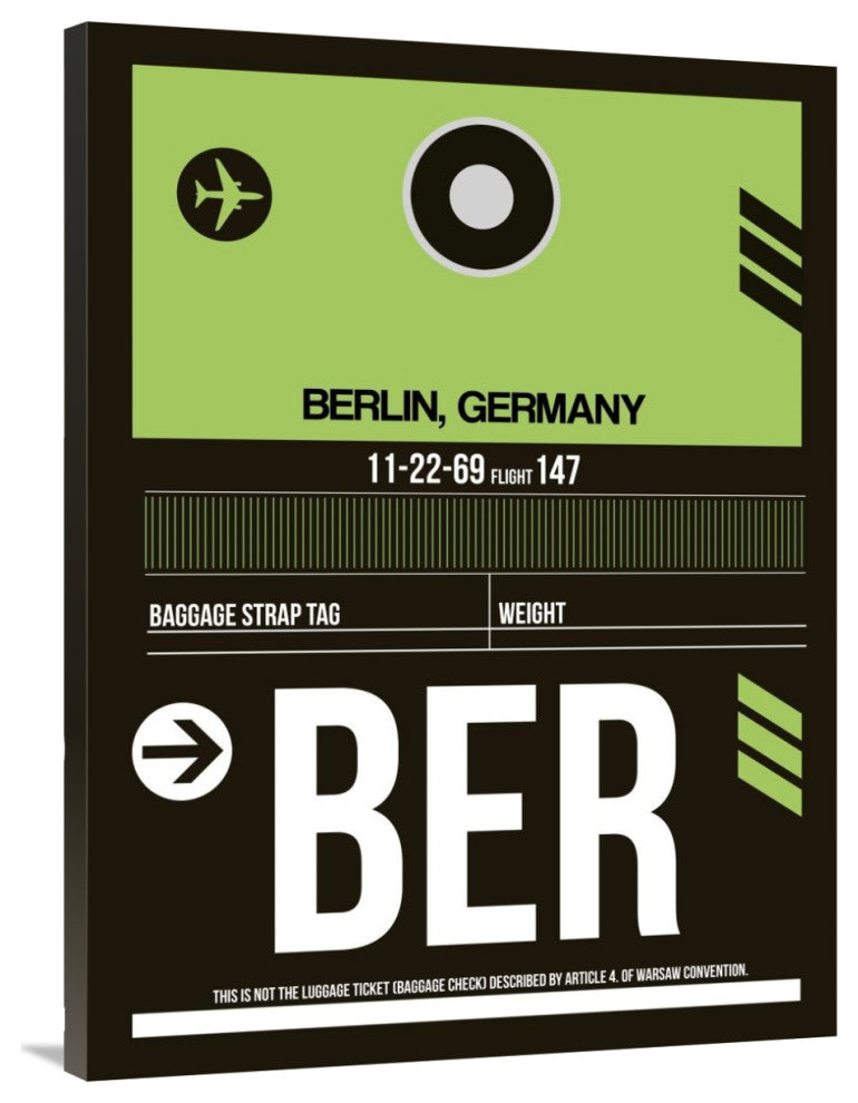 "BER Berlin Luggage Tag 2" Fine Art Print