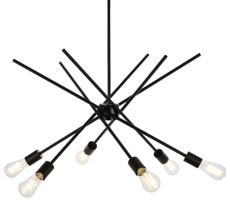 Alfie 6-Light Pendant, Black