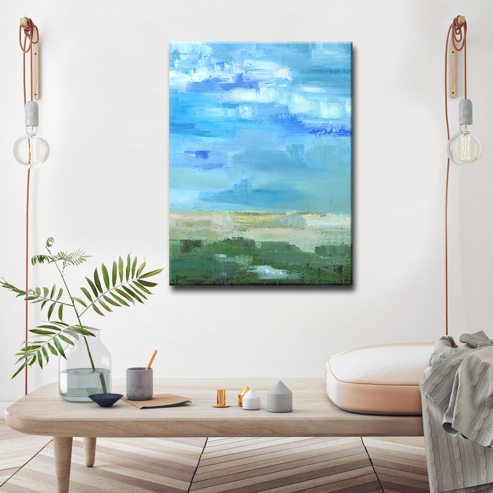Bright Blue I' Ready2HangArt Canvas by Leslie Owens, 30"x40"