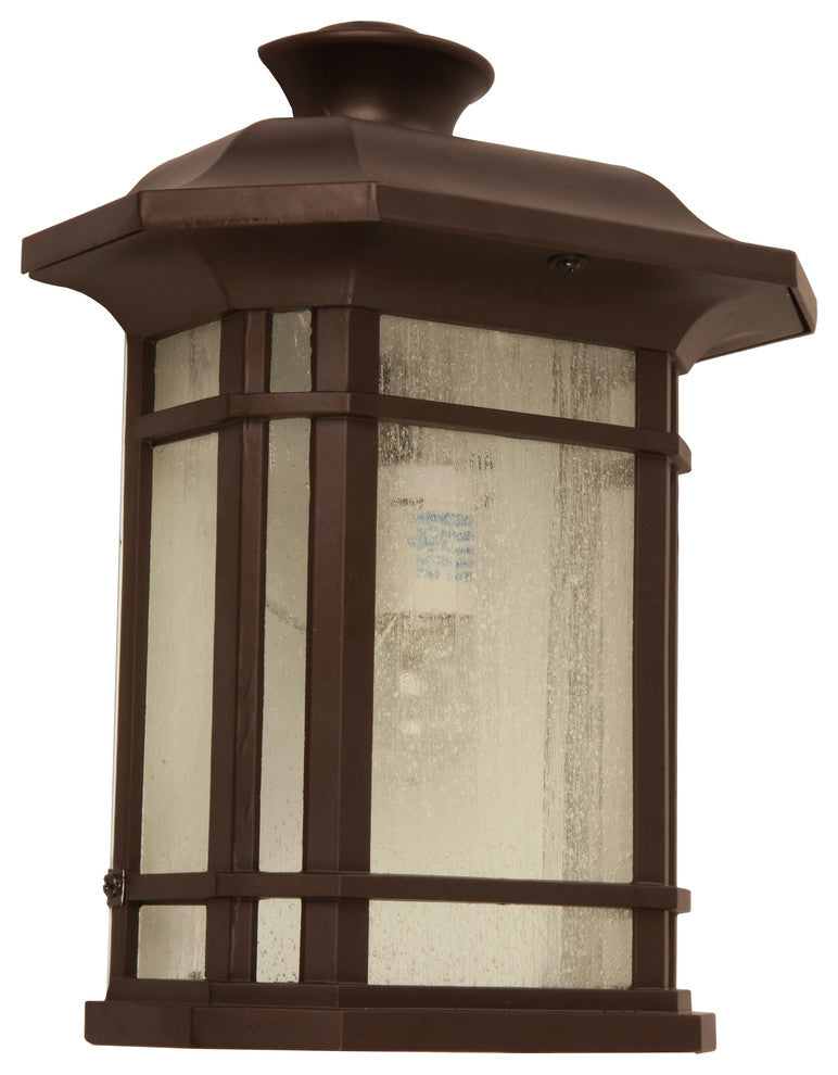 FRANKS Transitional 1 Light Rubbed Bronze Outdoor Wall Sconce 12inches Height