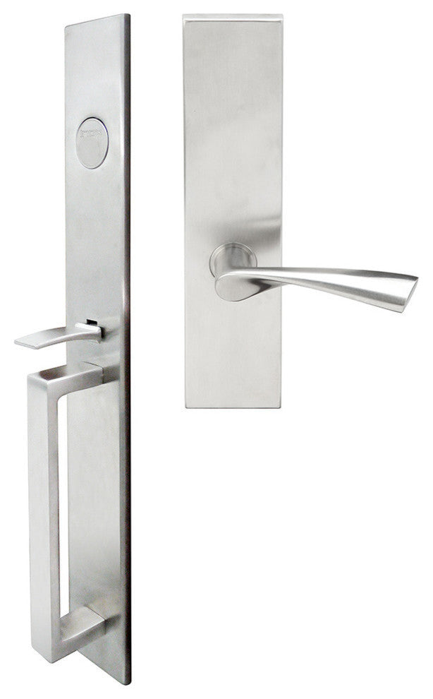 Breeze Lever, Mortise Dummy Handleset, Left Hand, Satin Stainless Steel