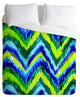 Deny Designs Cayenablanca Green Chevron Duvet Cover-Lightweight