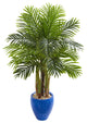 Nearly Natural  Palm Artificial Tree in Blue Planter