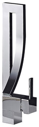Single Handle Single Hole Bathroom Sink Faucet with Waterfall Spout, Chrome
