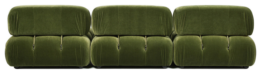 Marcel 109.5" Modular Sofa, Olive Green Performance Velvet