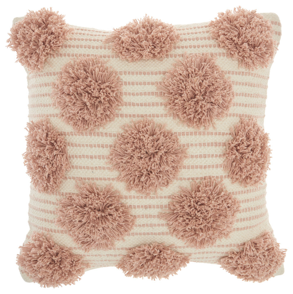 Mina Victory GC575 Throw Pillow, Blush, 18"X18"
