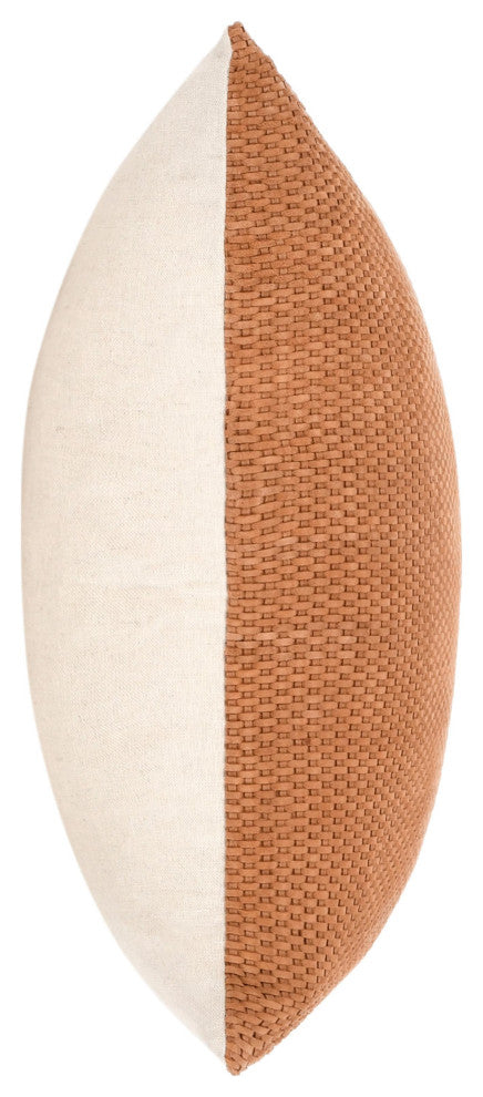 Bassinet 18" Genuine Suede Leather Throw Pillow by Kosas Home, Brown