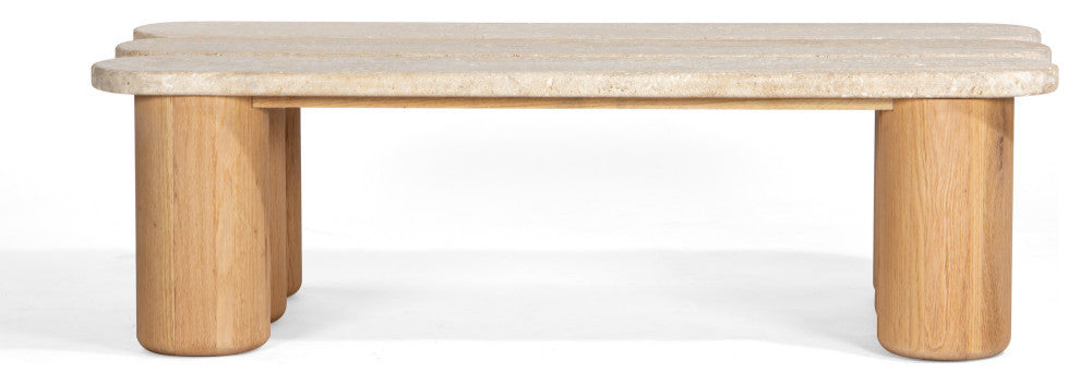 Plank Travertine Oak Coffee Table