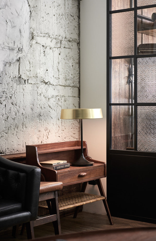 China LED Table Lamp, Matte Brass