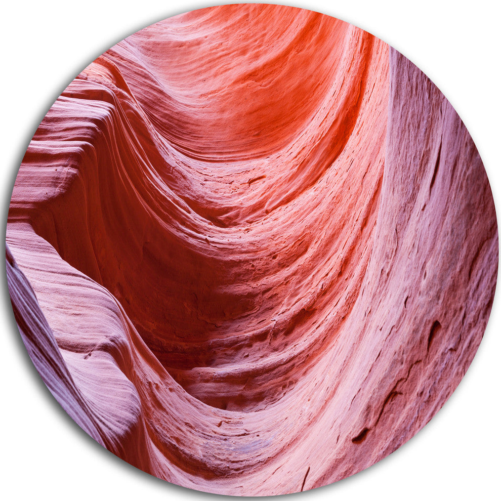 Antelope Canyon Purple Wall, Landscape Photo Disc Metal Wall Art, 11"