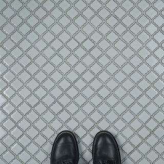 Hudson Tangier Mosaic Floor and Wall Tile, Silk White, Sample
