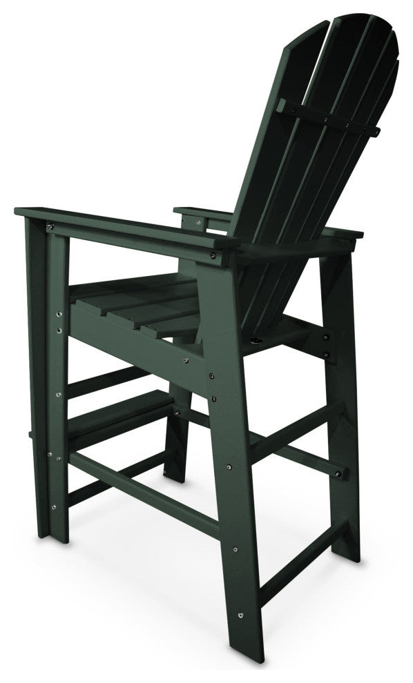 Polywood South Beach Bar Chair, Green