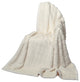 Mink Faux Fur Throw Blanket, White, 58"x60"