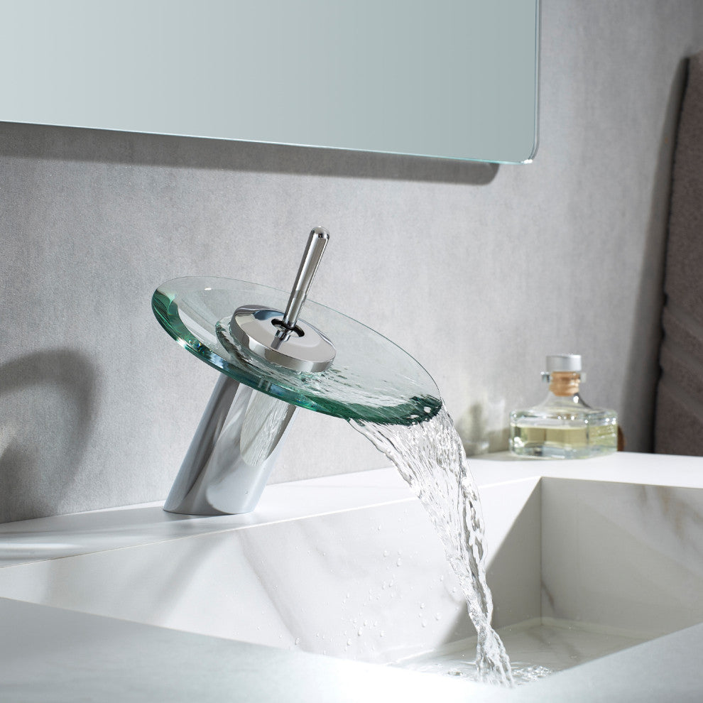Torino Falls Single Hole Bathroom Faucet, Polished Chrome